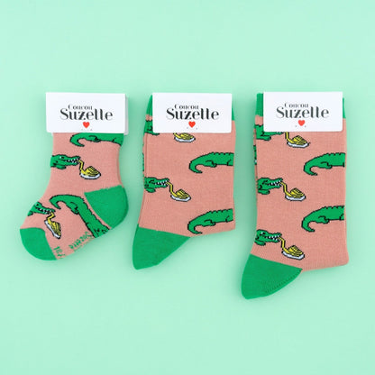 Kids Pasta Lover's Crocodile Socks