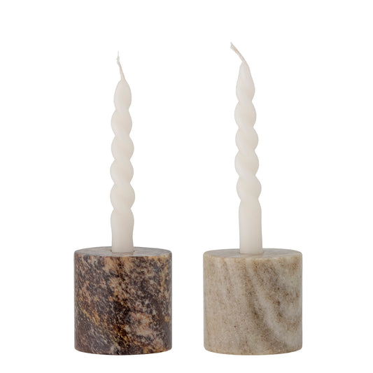 Pair of marble candle holders