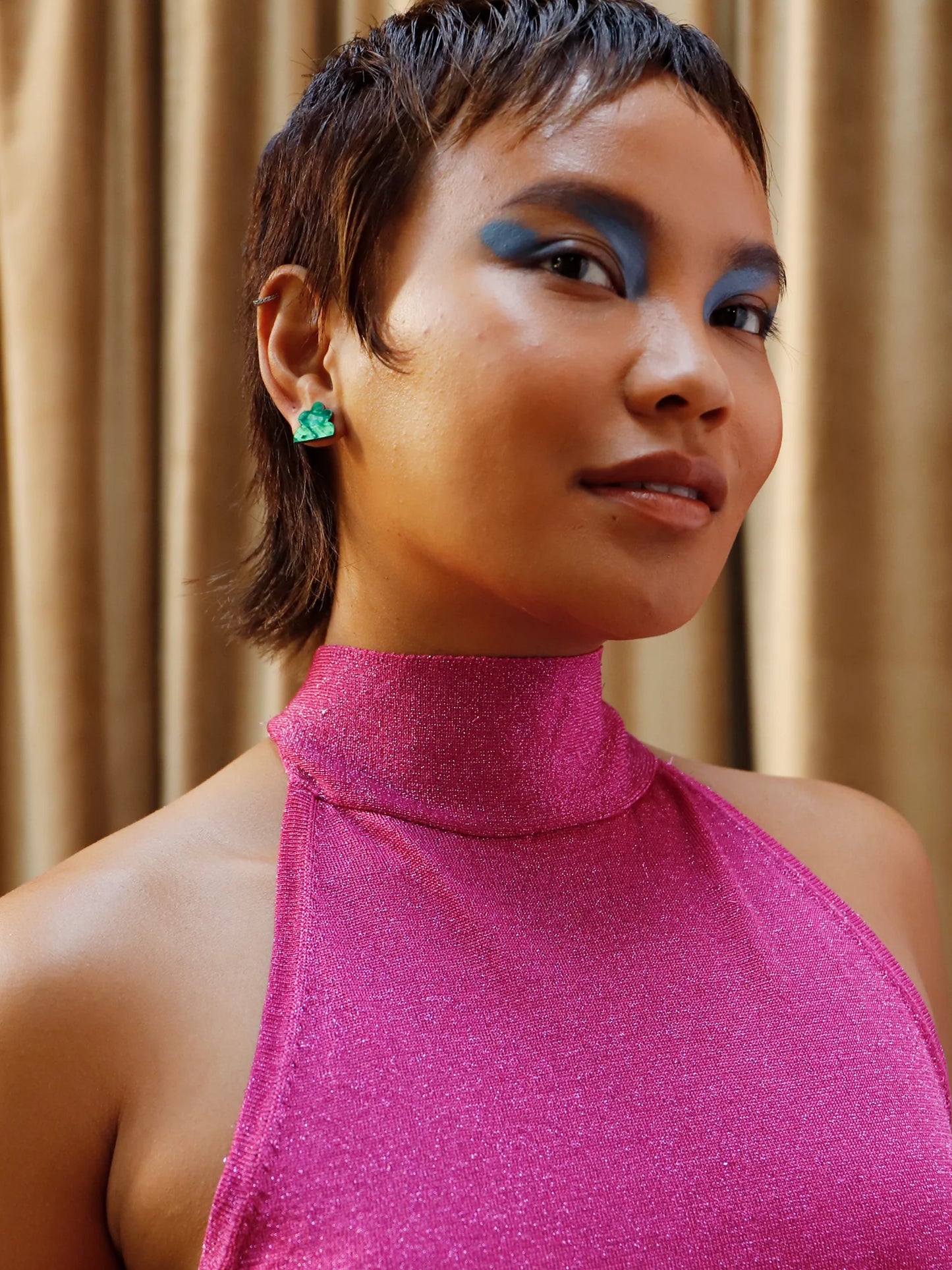 Lena Studs in Emerald