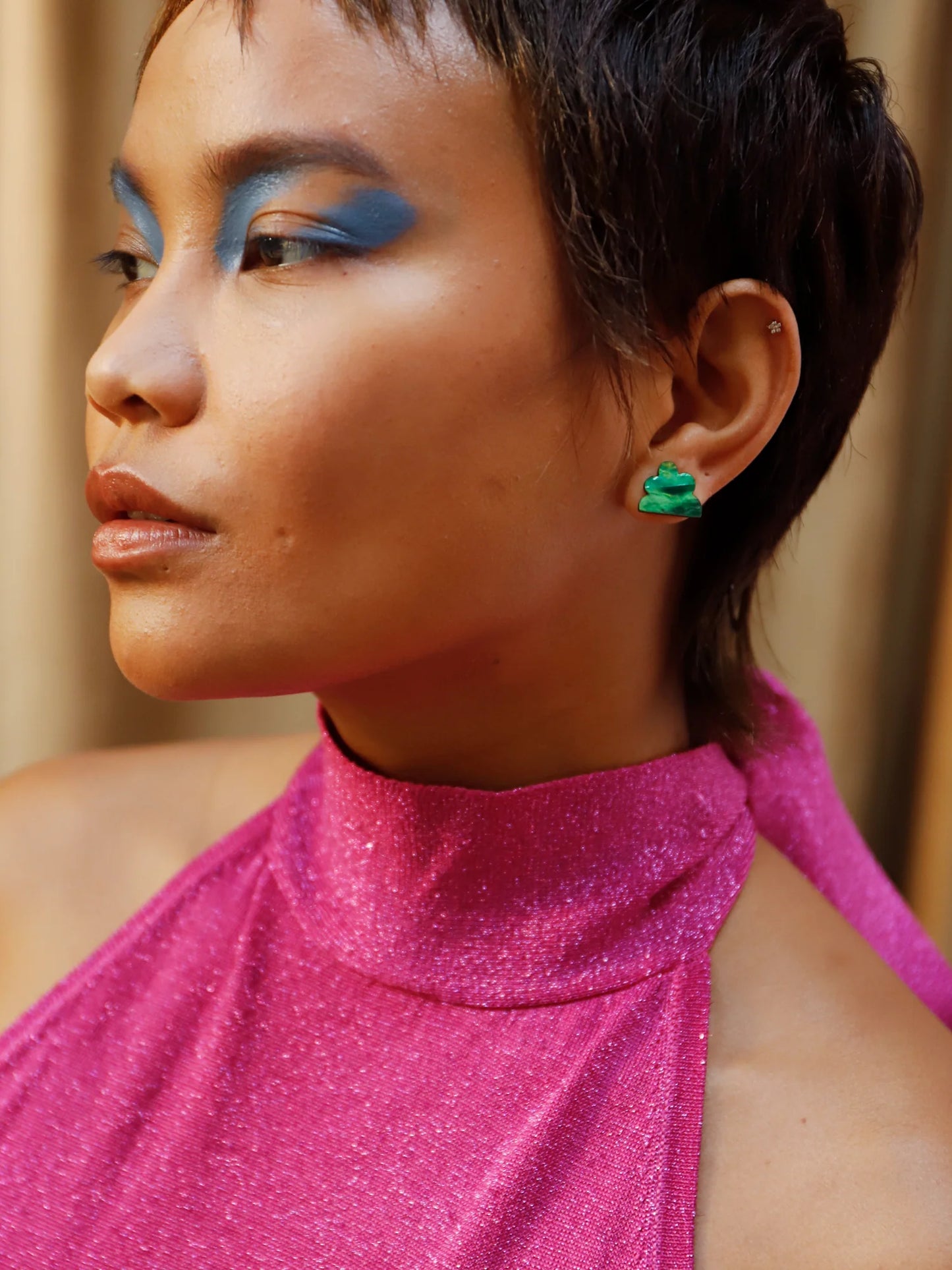 Lena Studs in Emerald