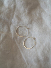 The Every Space Marianne minimal silver hoop earrings by Roake Studio