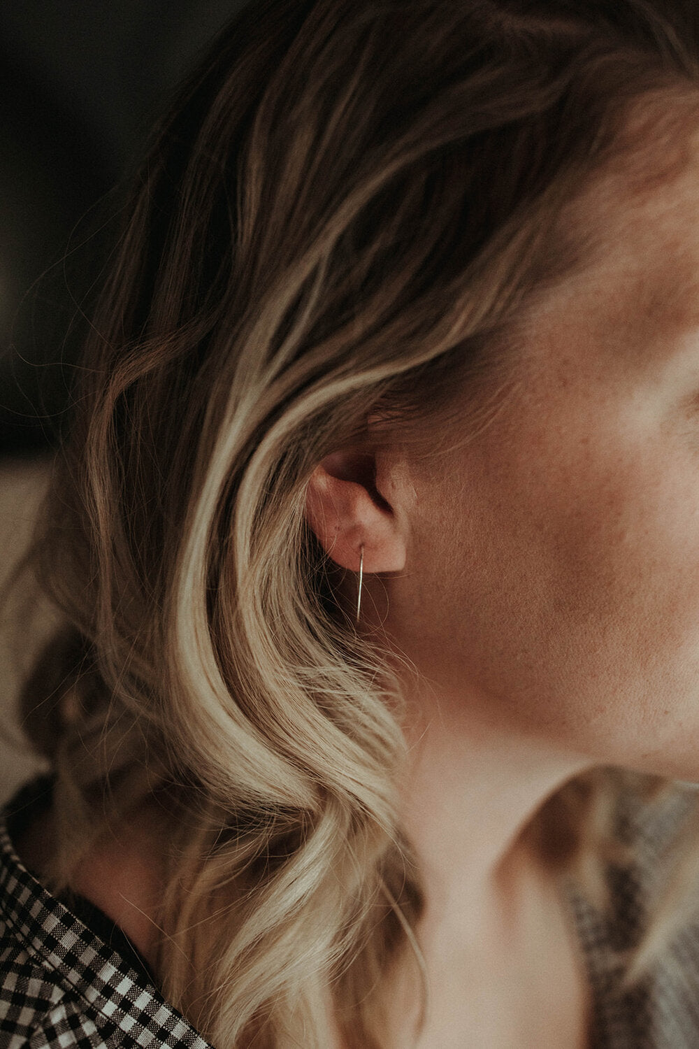 The Every Space Marianne minimal silver hoop earrings by Roake Studio