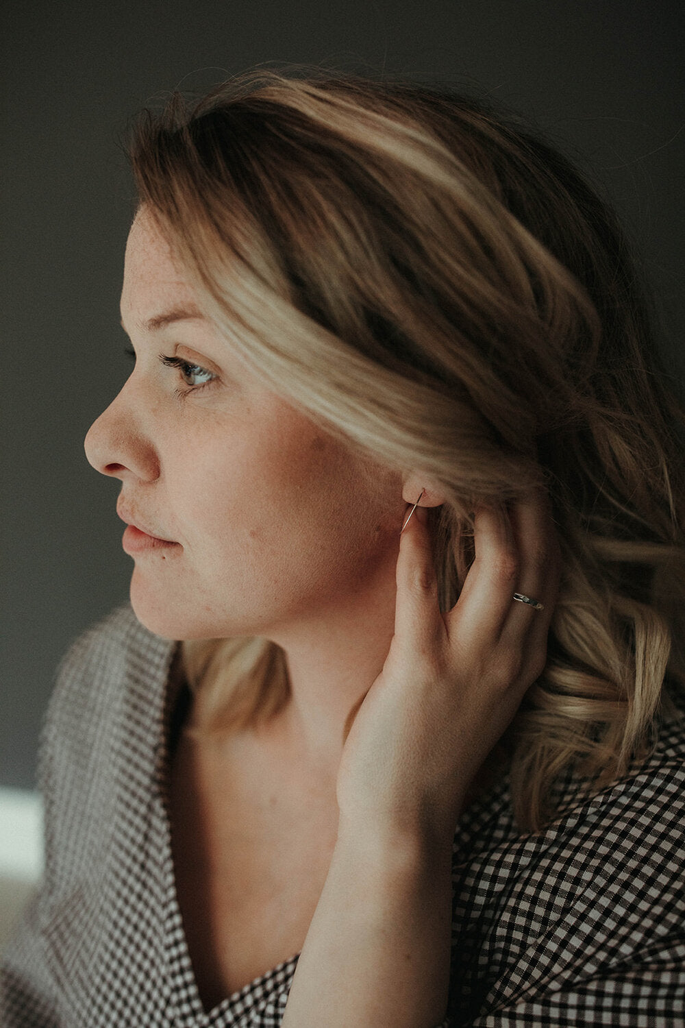 The Every Space Marianne minimal silver hoop earrings by Roake Studio