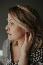 The Every Space Marianne minimal silver hoop earrings by Roake Studio