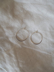 The Every Space Marianne minimal silver hoop earrings by Roake Studio