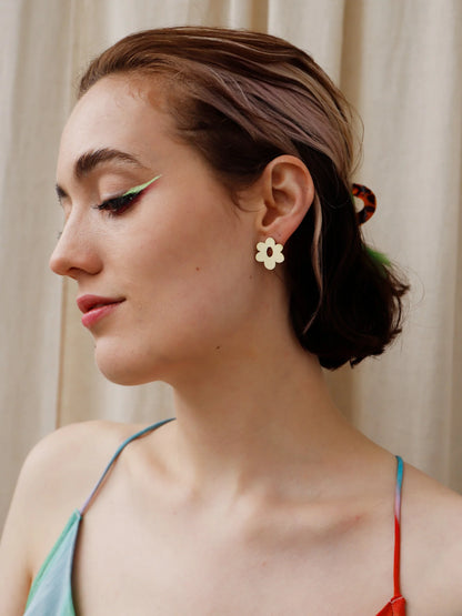 Mini Mia Studs in Brass