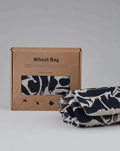 Wheat Bag in Navy Linen