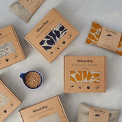 Wheat Bag in Navy Linen