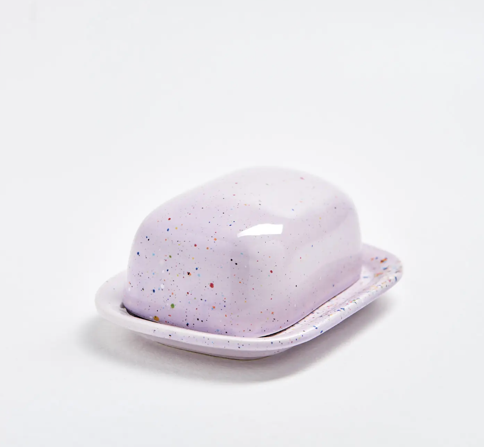 Party Butter Dish Lilac