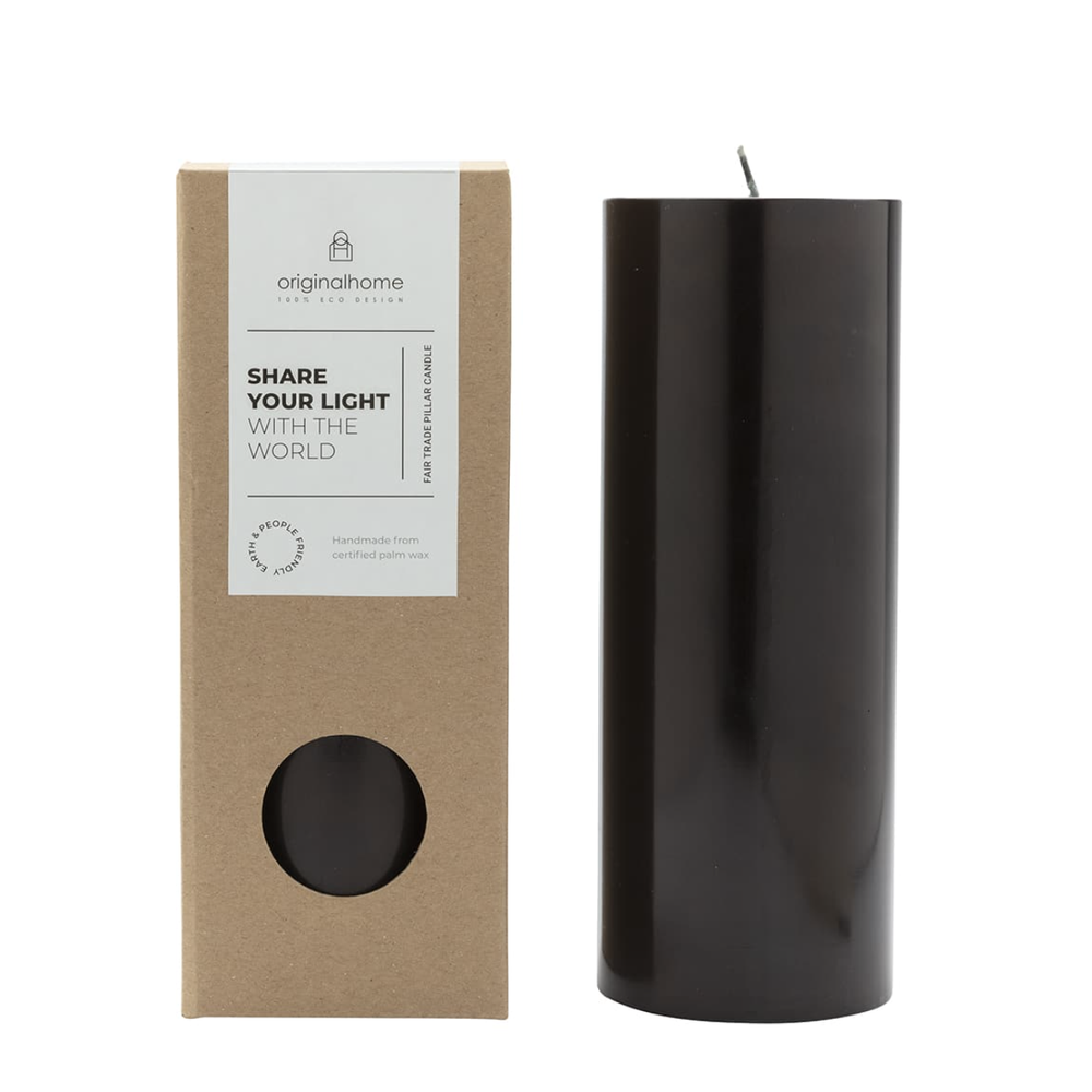 The Every Space unscented kernel oil black Pillar Candle by Original Home