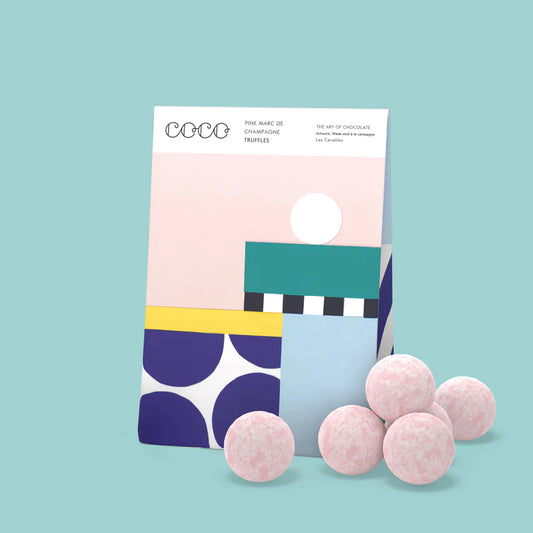 Cocoa Pink Marc de Champagne Truffles
