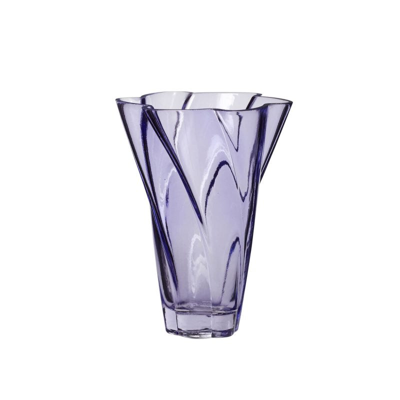 The Every Space handmade Bloom Vase in purple glass by Hübsch