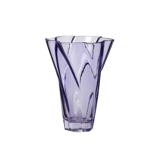 The Every Space handmade Bloom Vase in purple glass by Hübsch