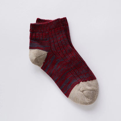 Dark Cherry 'Marble' Wool Socks