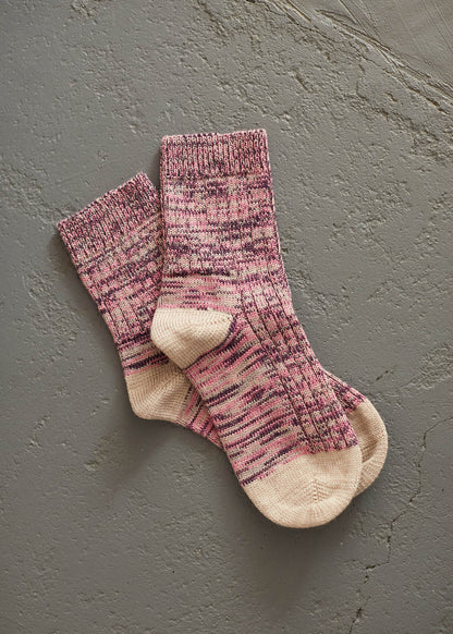 The Every Space Josie wool socks in pink rose by Rock and Ruby