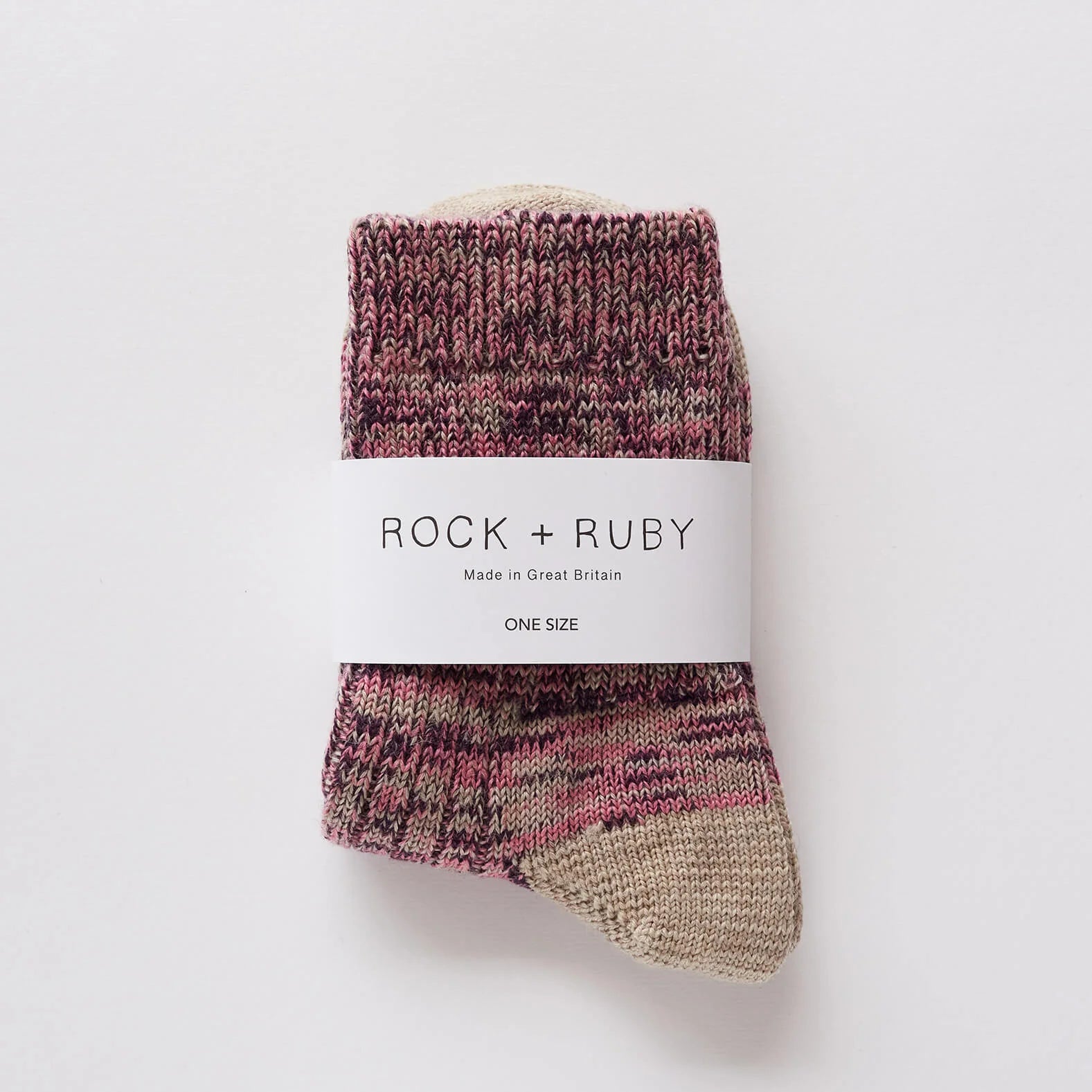 The Every Space Josie wool socks in pink rose by Rock and Ruby