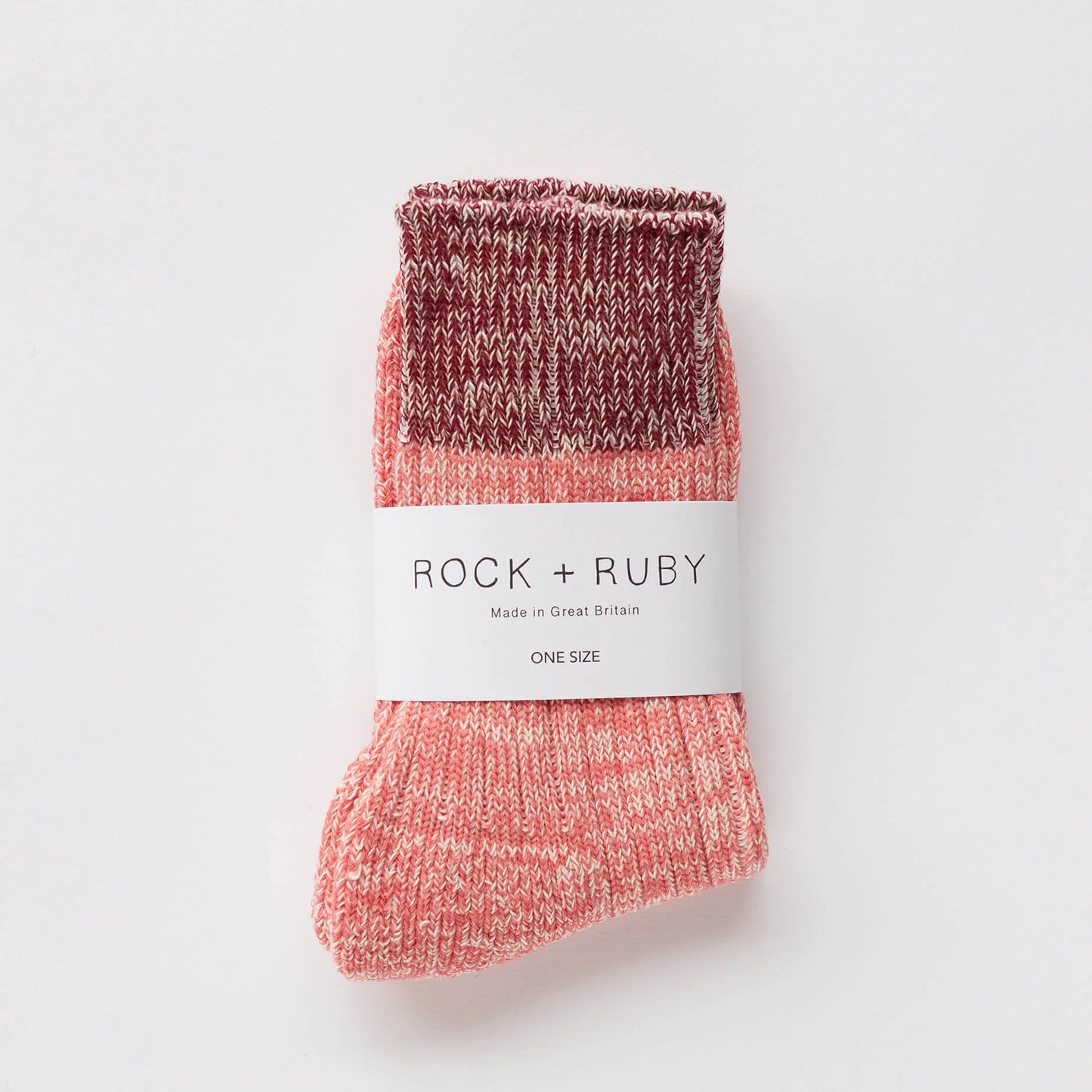 The Every Space Elsie cotton socks in pink rose by Rock and Ruby