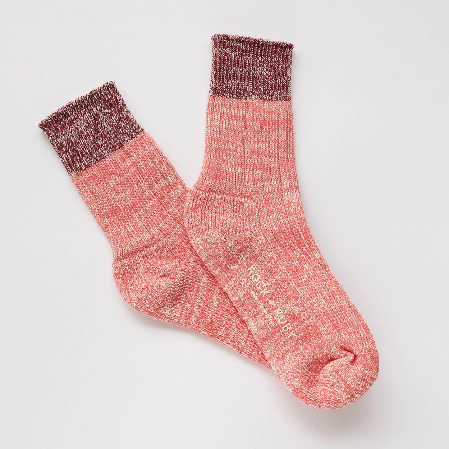 The Every Space Elsie cotton socks in pink rose by Rock and Ruby