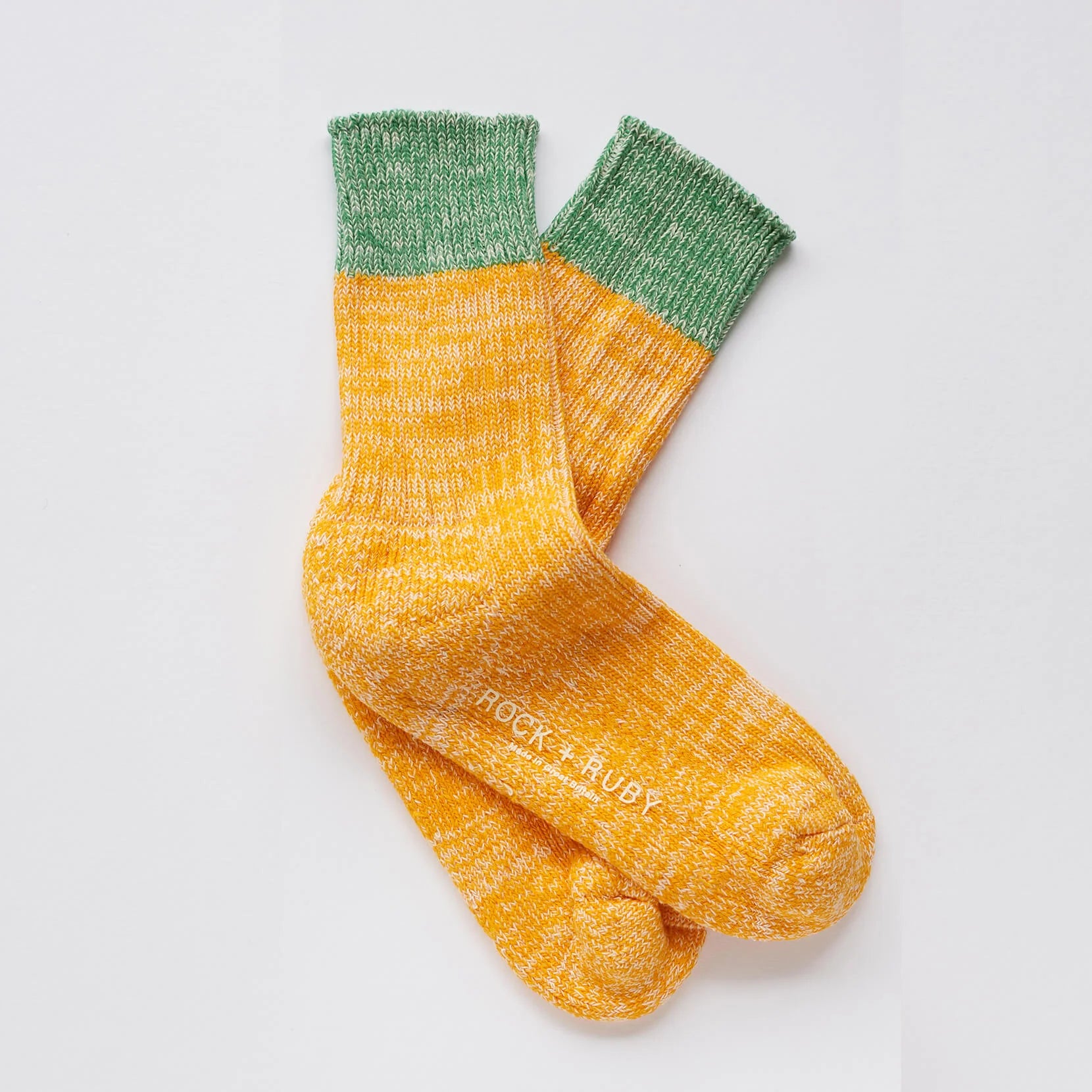 The Every Space Elsie cotton socks in sunny yellow by Rock and Ruby