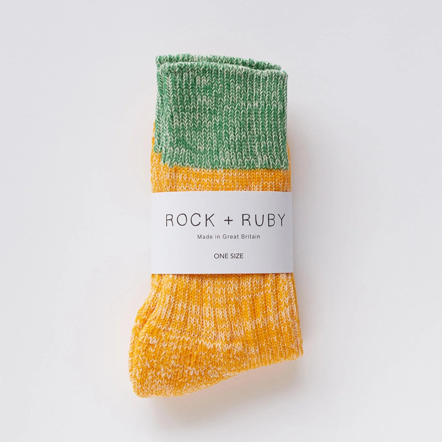 The Every Space Elsie cotton socks in sunny yellow by Rock and Ruby