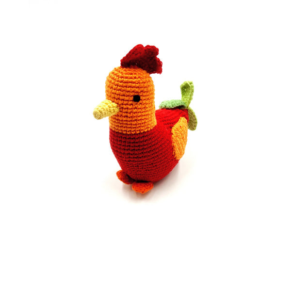 Rooster Rattle in Red