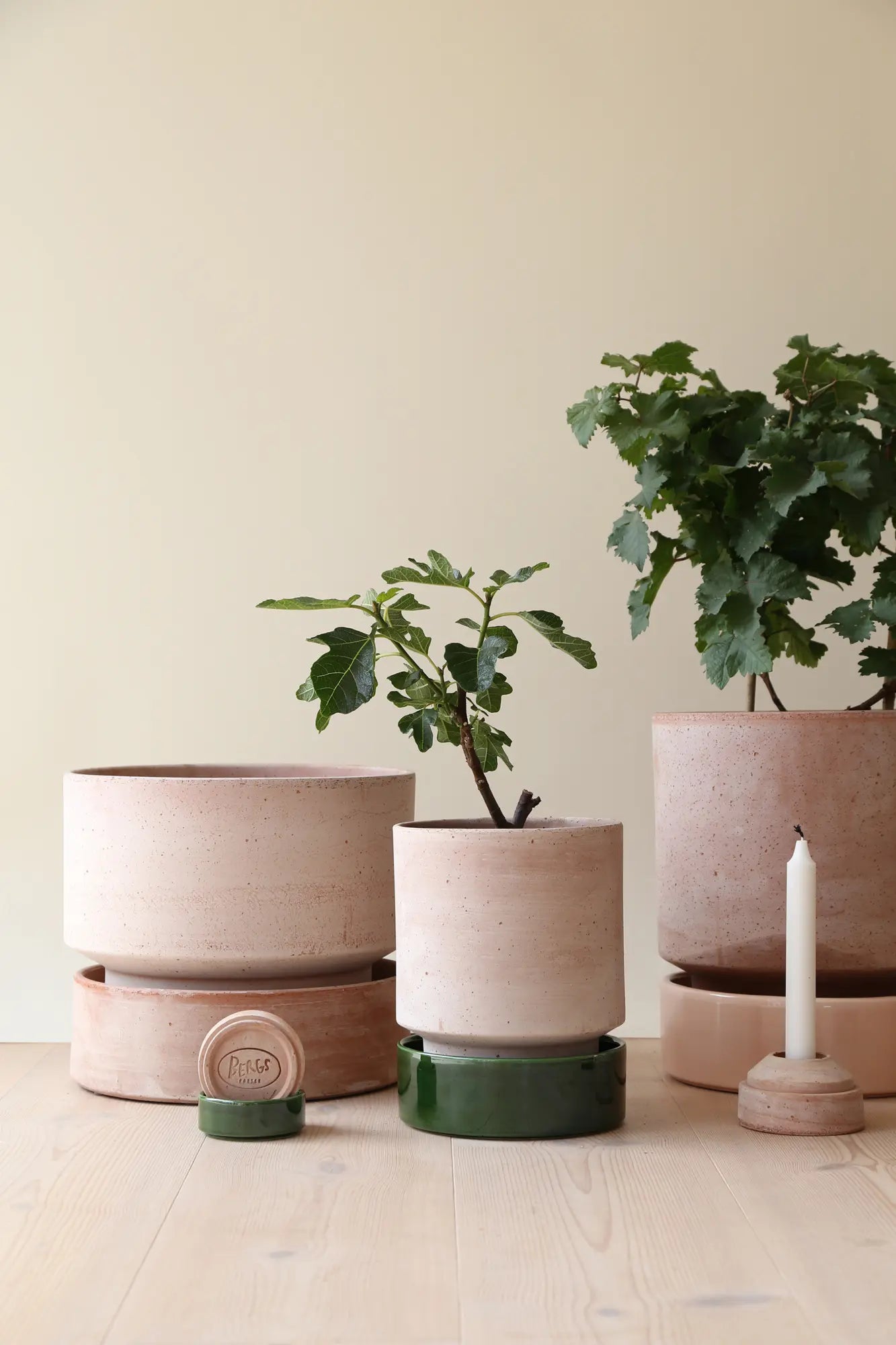 Hoff Candle Holder in Rose Clay