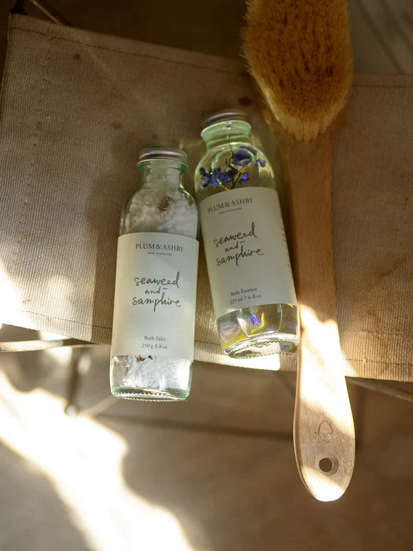 The Every Space Seaweed and Samphire Bath Salts enriched with mineral-rich natural salts by Plum & Ashby