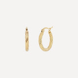 'Shearwater' Waterproof Gold Hoop Earrings