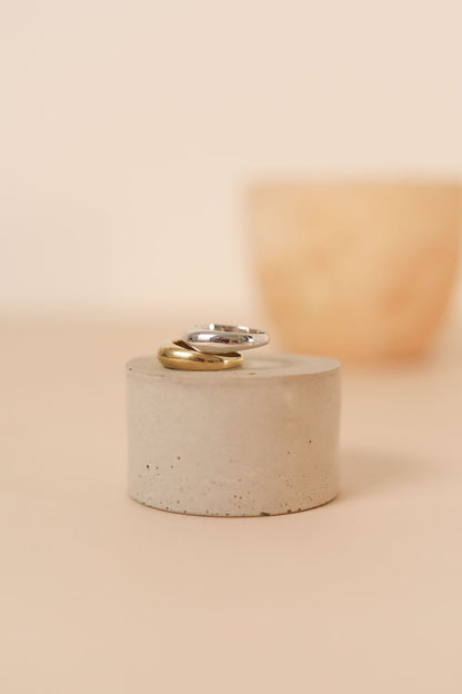 The Every Space Della Dome Ring in sterling silver or brass by Roake Studio