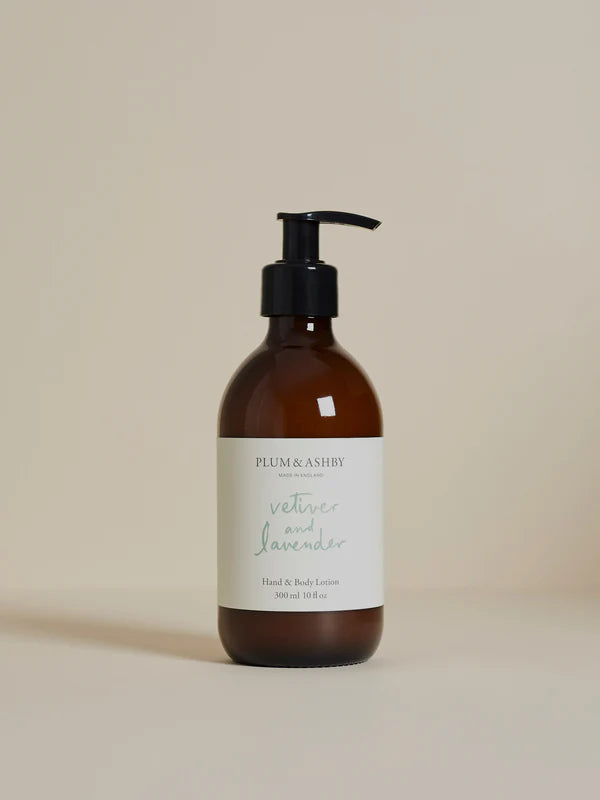 Vetiver and Lavender Hand and Body Lotion by Plum & Ashby