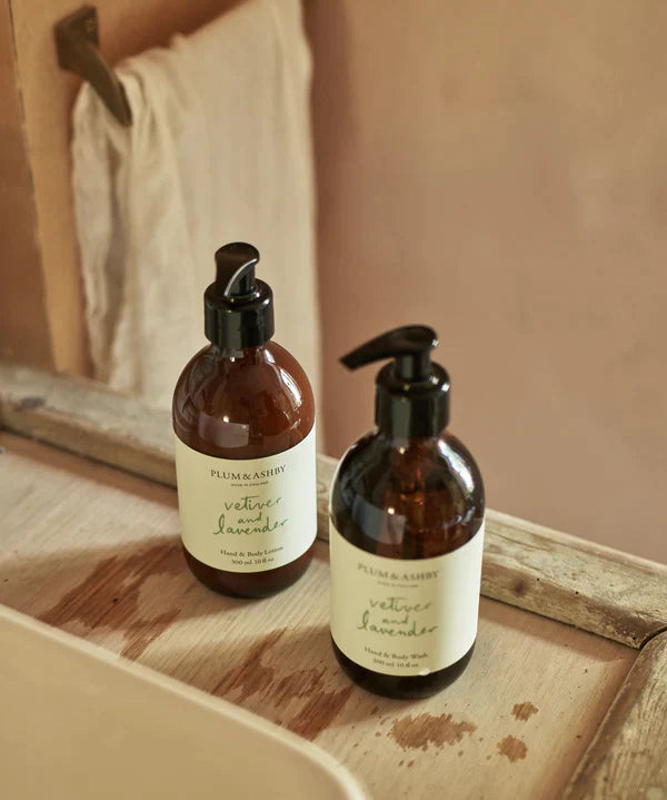 Vetiver and Lavender Hand and Body Lotion by Plum & Ashby