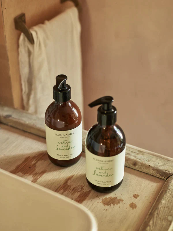 Vetiver and Lavender Hand and Body Lotion by Plum & Ashby
