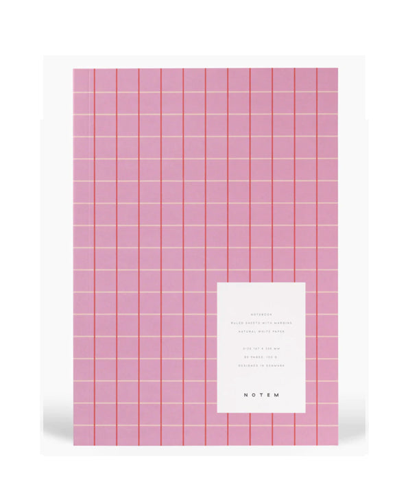 Vita Notebook in Rose Grid by Notem