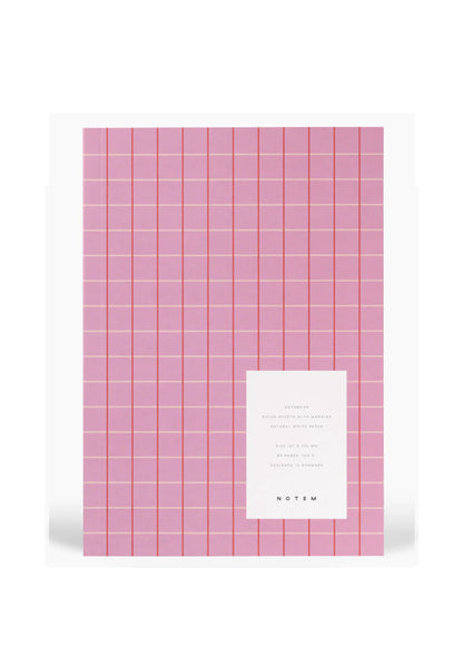 Vita Notebook in Rose Grid by Notem