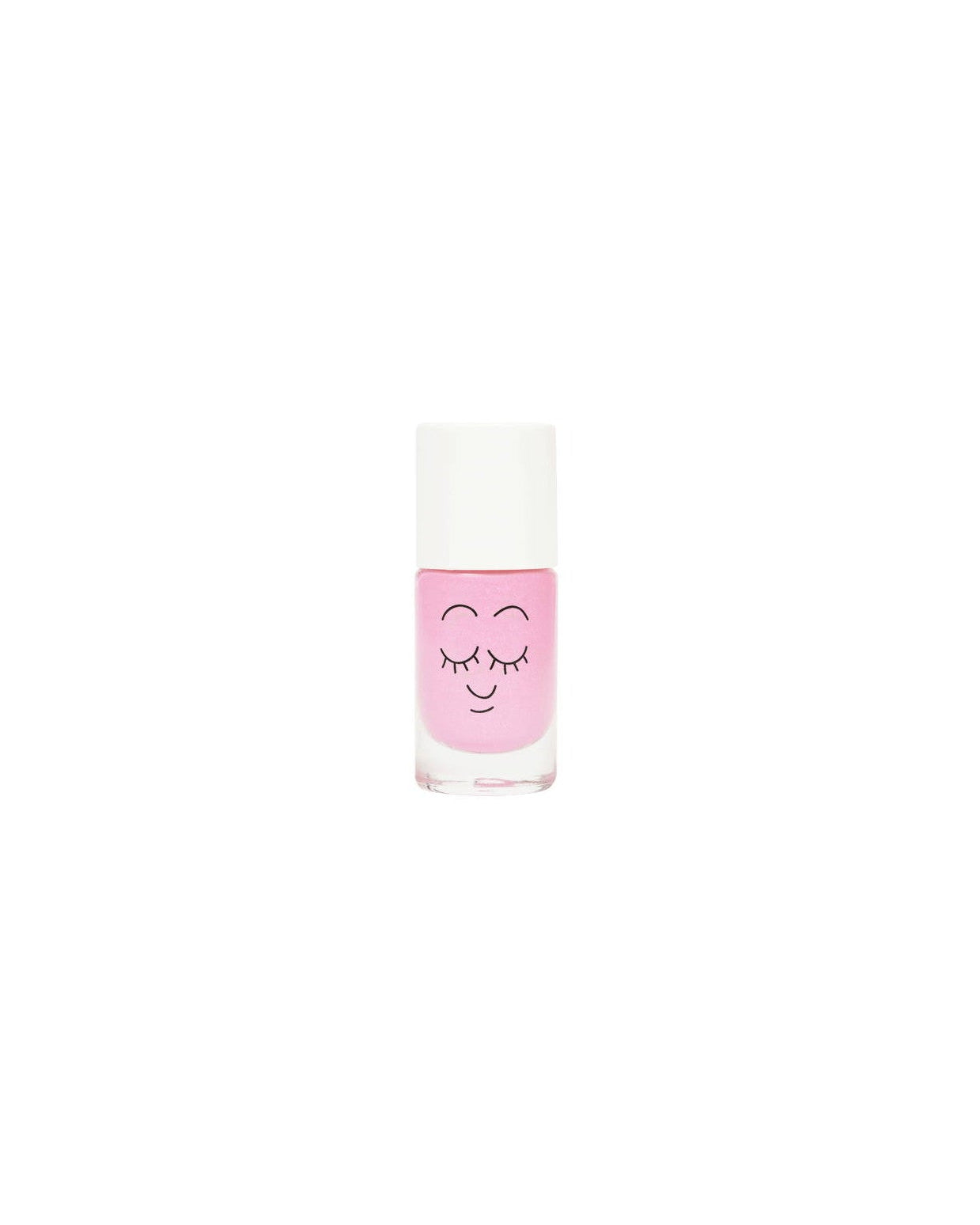 Dolly Neon Pink water-based nail polish by Nailmatic, featuring a cartoon character design on the label.