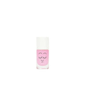 Dolly Neon Pink water-based nail polish by Nailmatic, featuring a cartoon character design on the label.