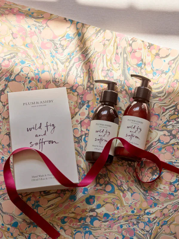 Wild Fig and Saffron Wash and Lotion Gift Set by Plum & Ashby