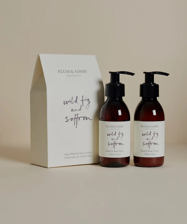 Wild Fig and Saffron Wash and Lotion Gift Set by Plum & Ashby