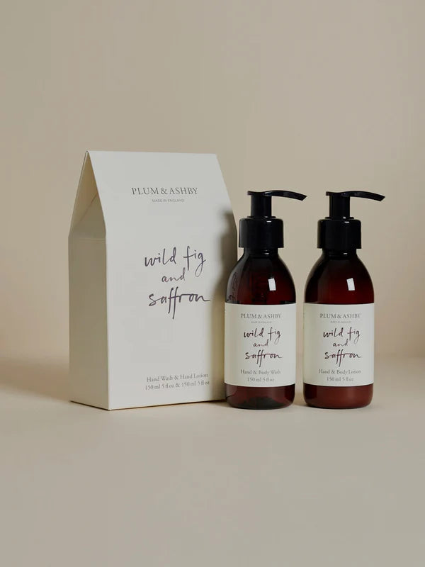 Wild Fig and Saffron Wash and Lotion Gift Set by Plum & Ashby