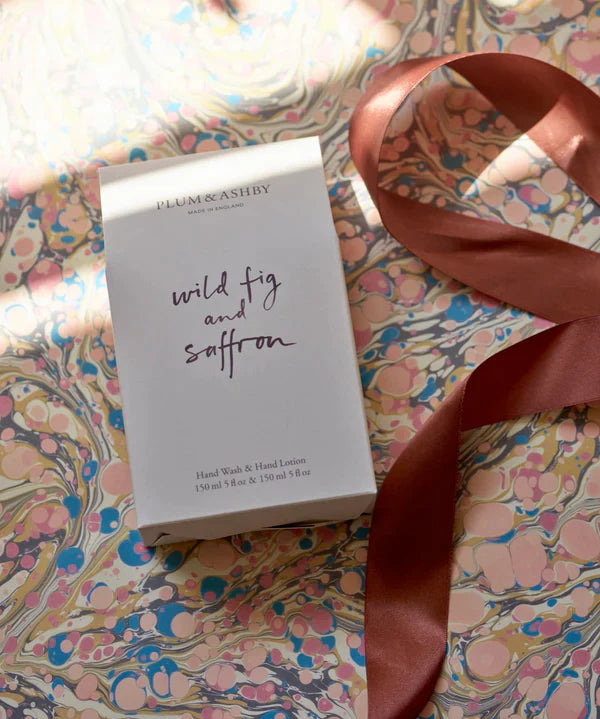 Wild Fig and Saffron Wash and Lotion Gift Set by Plum & Ashby